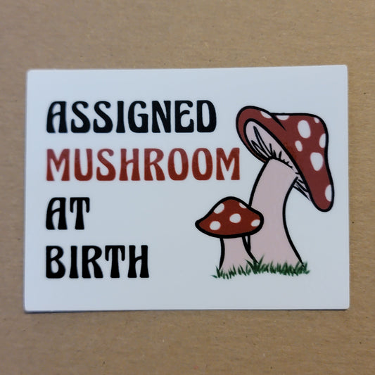 Assigned Mushroom At Birth Sticker