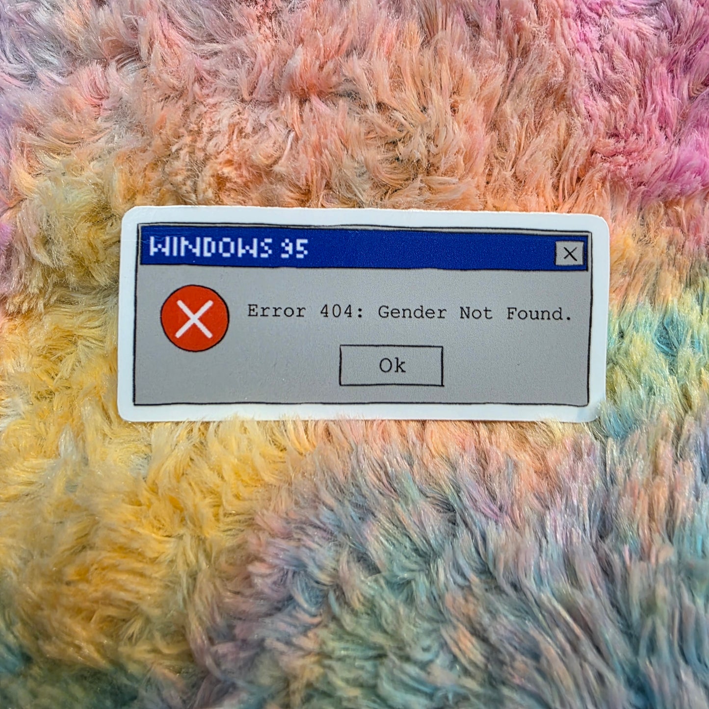 Error 404: Gender Not Found. Sticker