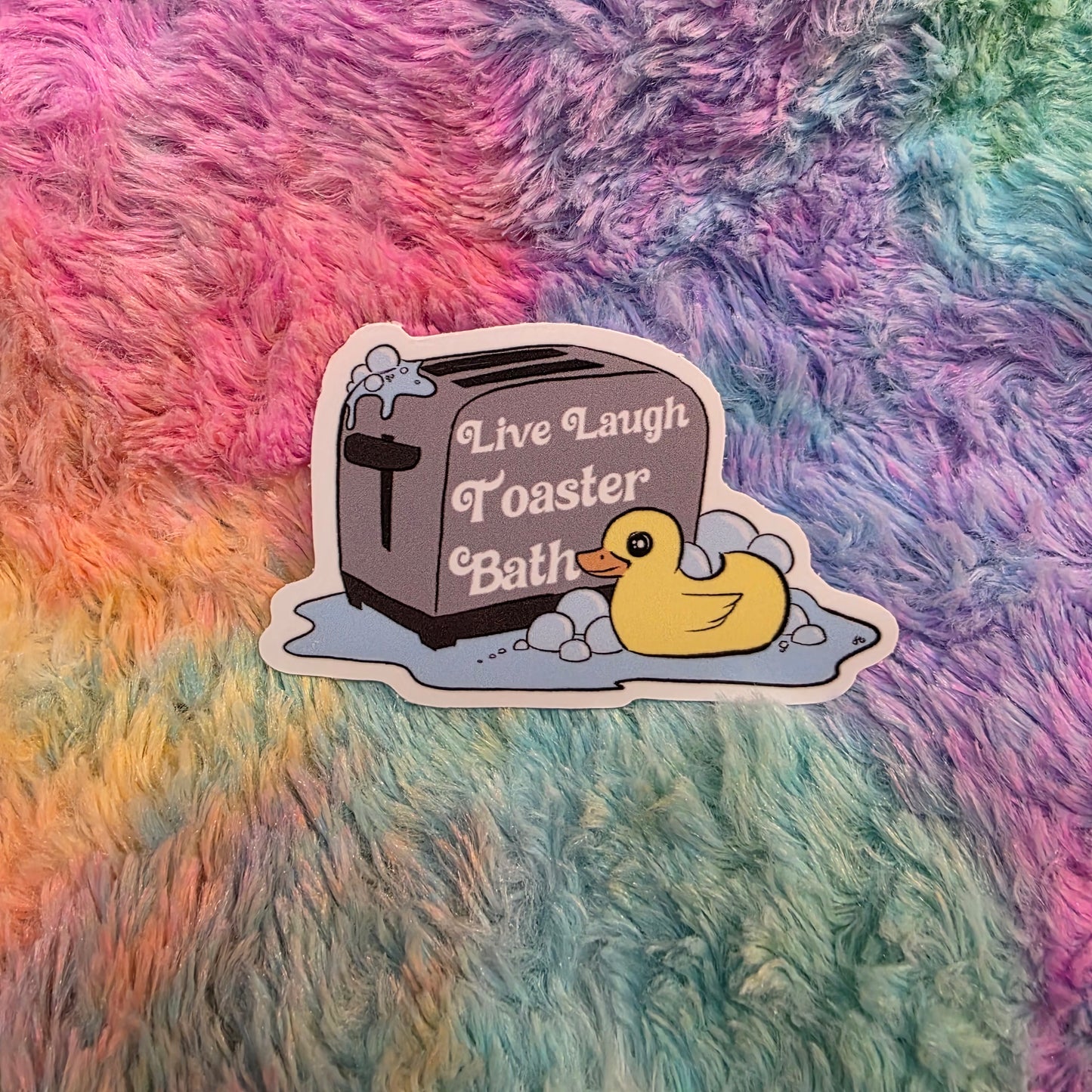 Live Laugh Toaster Bath Sticker