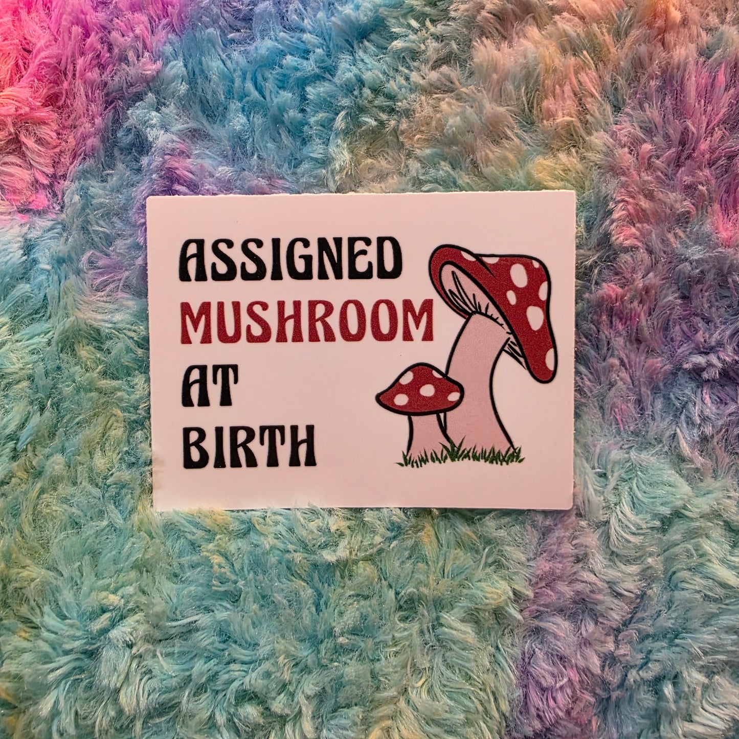 Assigned Mushroom At Birth Sticker