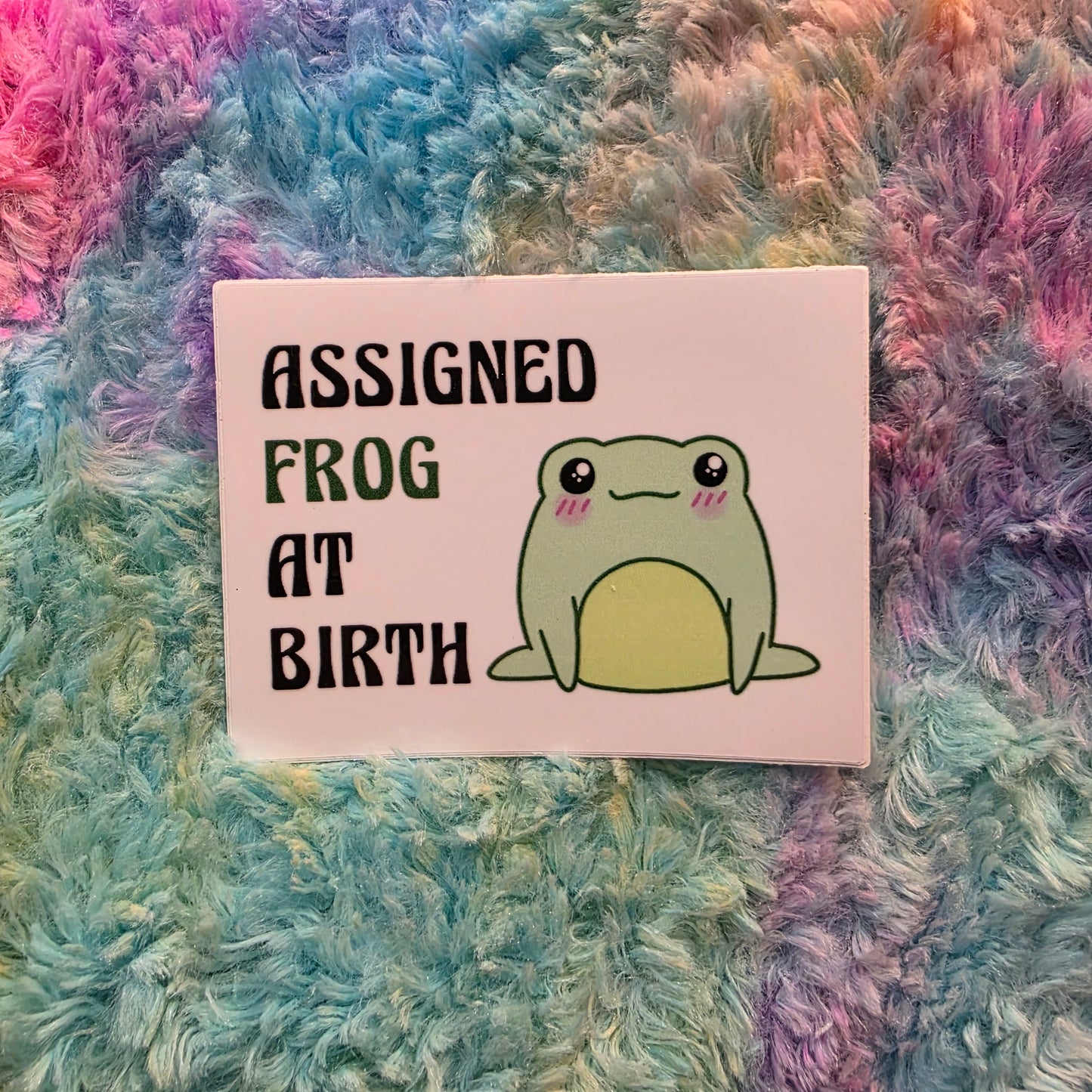 Assigned Frog At Birth Sticker