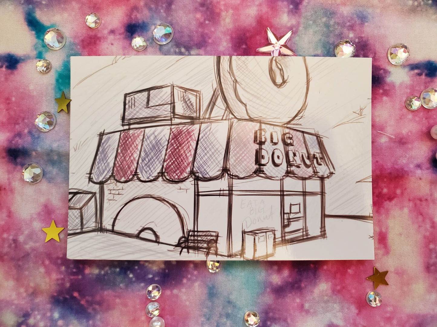 The Big Donut Art Print
