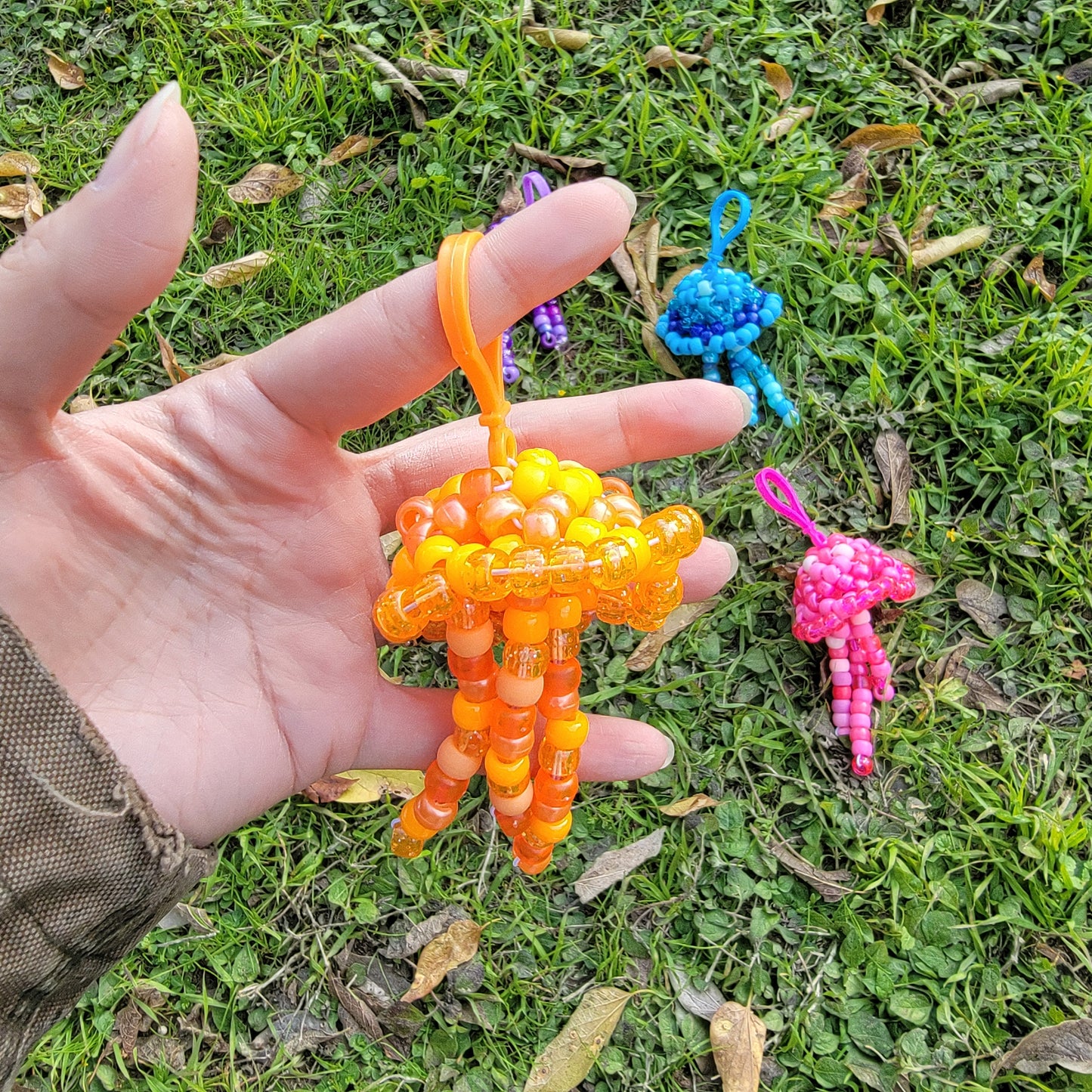 Kandi Jellyfish Keychains