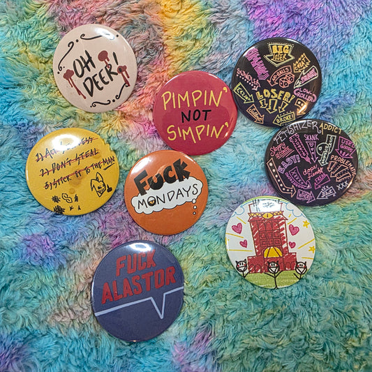 Large Hazbin Hotel Buttons