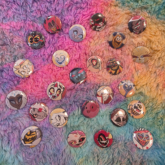 Hazbin Hotel Buttons