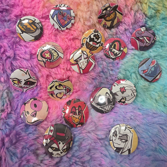 Hazbin Hotel Buttons