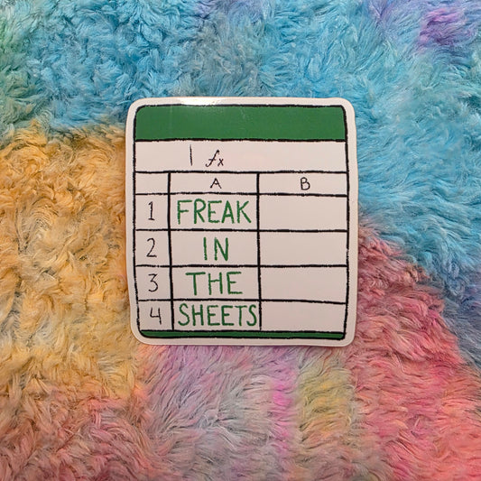 Freak in the Sheets Sticker