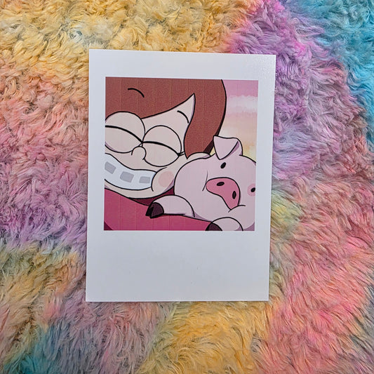 Mabel and Waddles Polaroid