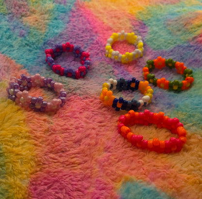Flower Kandi Cuffs