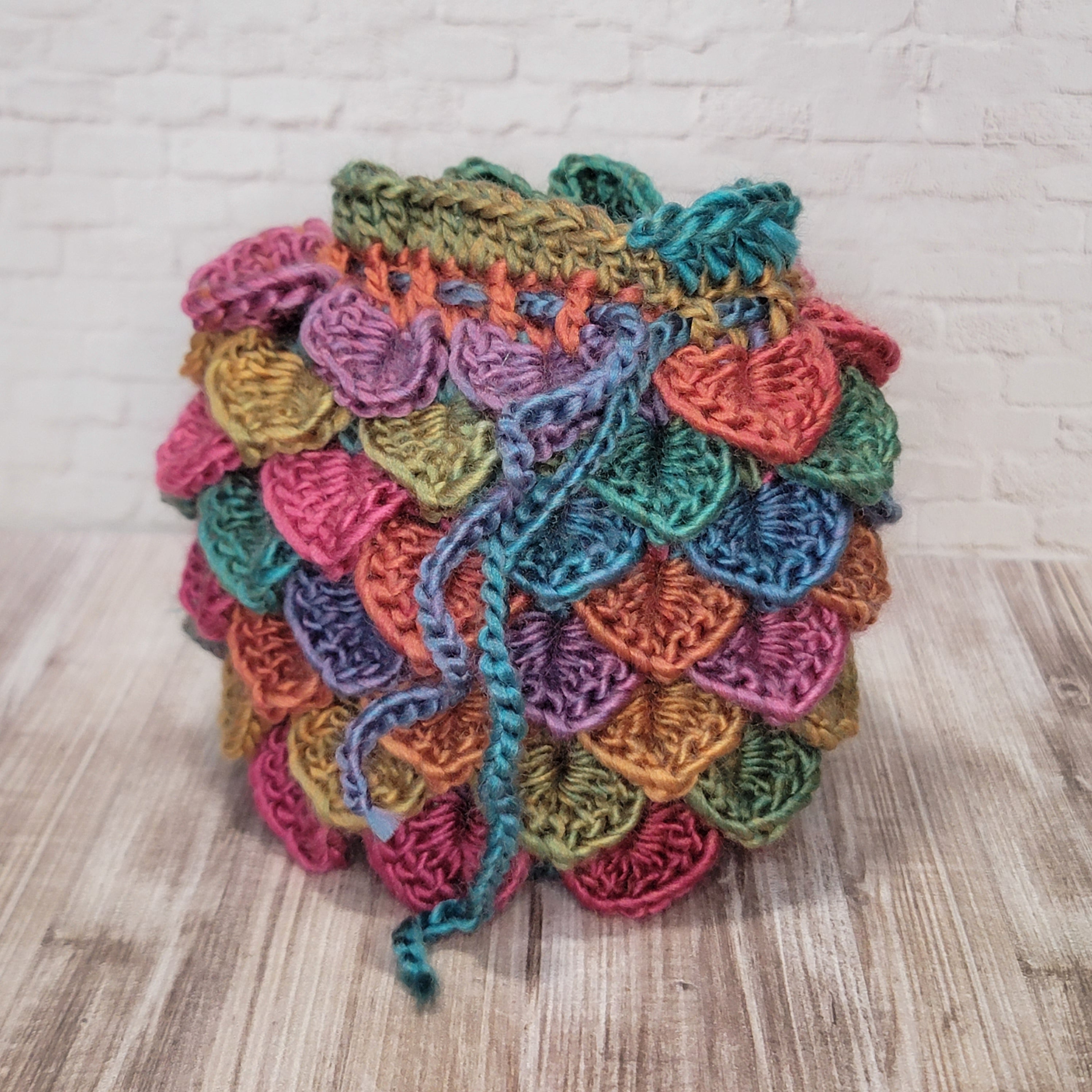 Crochet dragon scale dice on sale bag